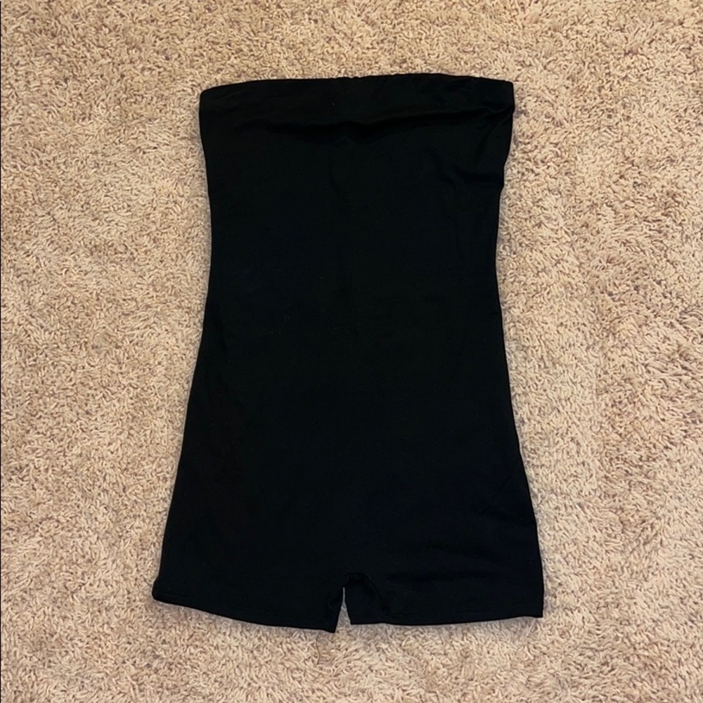 Black romper strapless